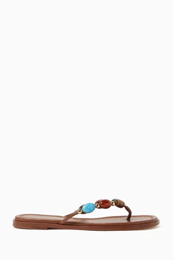 Shanti Thong Sandals in Leather