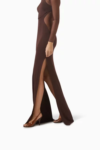 صندل فيتيلو بسير خلفي وكعب 95 مم وأجزاء شفافة