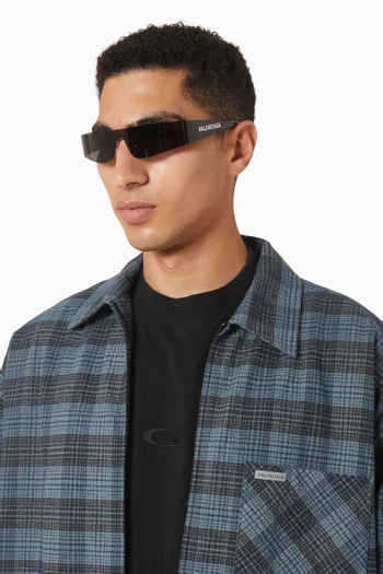 نظارة شمسية مونو بإطار مستطيل للجنسين