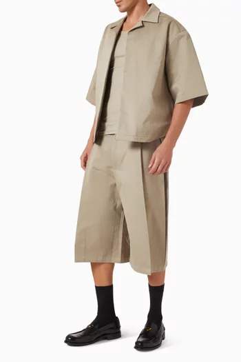 قميص بياقة كوبية ام 5 مزيج قطن