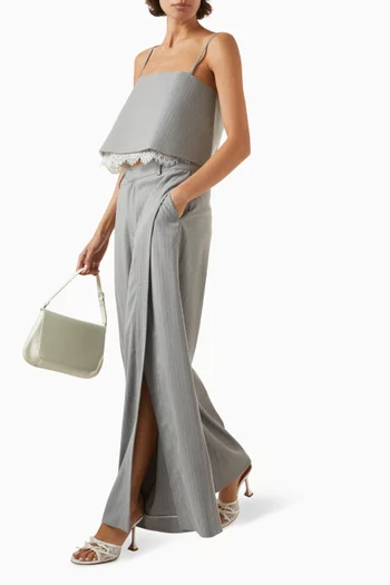 Raphia Stripe Tailored Pants