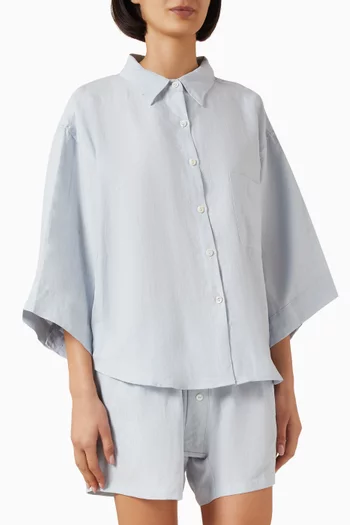 03 Shirt & Shorts Set in Organic Linen