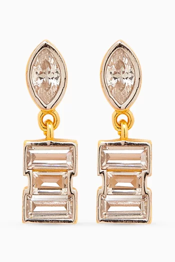 Small Drop Earrings in 24kt Gold-plated Sterling Silver