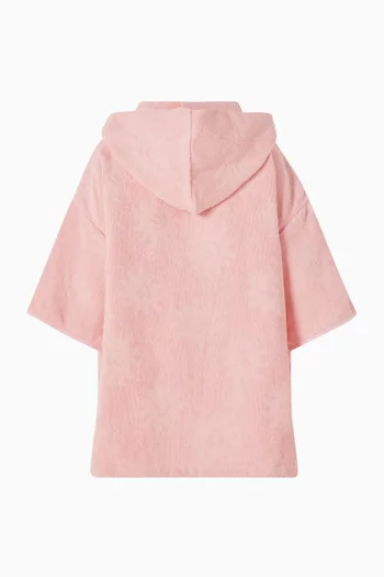 Sunny Towelling Hooded Poncho in Cotton