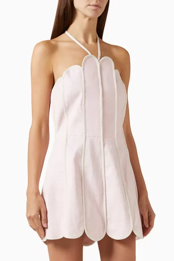 فستان ليني مقسم لأجزاء