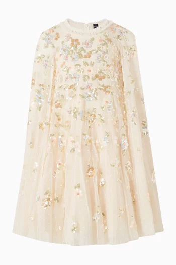 فستان فريزيا لامع بكاب تول