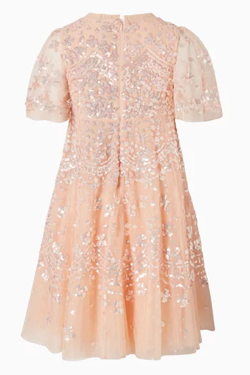 فستان مطرز بترتر