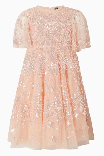 فستان مطرز بترتر