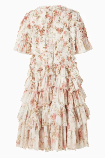 فستان بنقشة زهور فالينتاين تول بكشكش