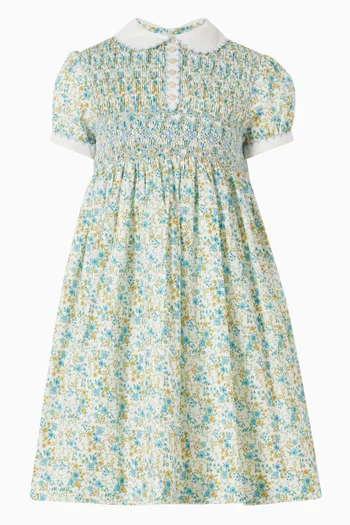 Hand Smocked Floral Dress