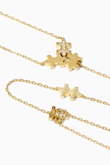 سوار بسلسلة يد مرصع بالماس ذهب عيار 18