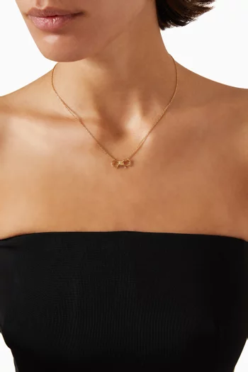 Fiocco Bow Necklace in Brass