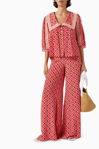 Helia Blouse in Silk Crepe de Chine