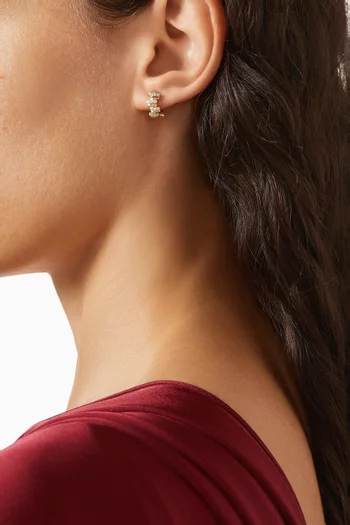 Wi'am Rhythm Diamond Earrings in 18kt Yellow Gold
