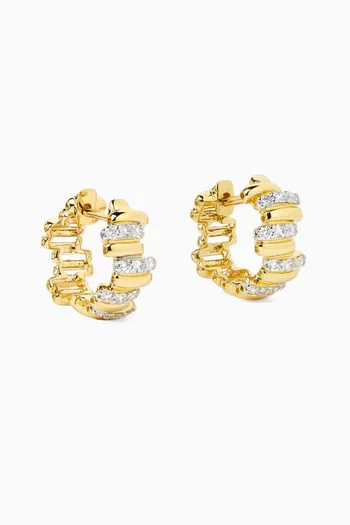 Wi'am Rhythm Diamond Earrings in 18kt Yellow Gold