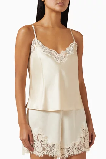 Teddy Lace Top in Silk