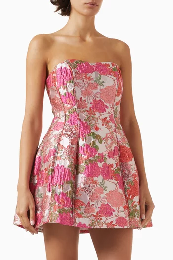 Floralie Strapless Mini Dress