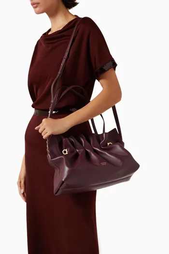 Medium Soft Shoulder Bag in Leather