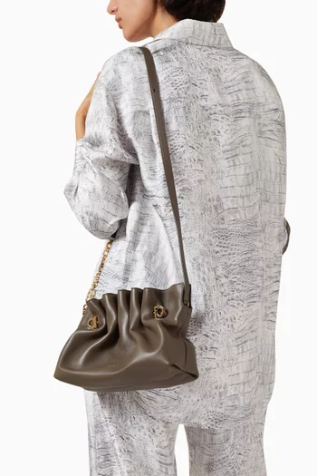 حقيبة كتف صغيرة جلد ناعم