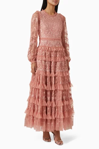 chinese dress ladies Celia Long Sleeve Ankle Gown