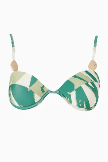 قطعة بيكيني علوية بيرلا مطرزة بالخرز