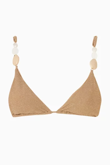 قطعة بيكيني علوية كونا مطرزة بالخرز