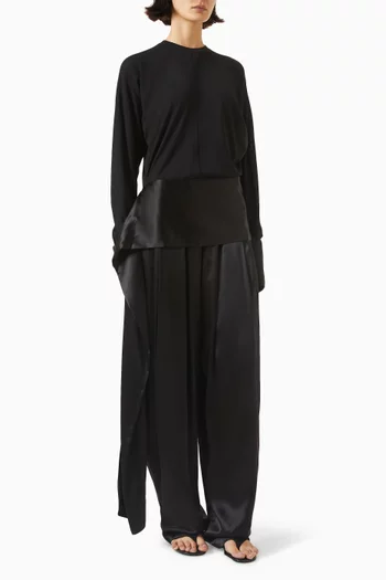 بلوزة لونا بذيل ستان جيرسيه