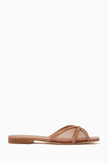 Perla Sandals in Mesh & Leather