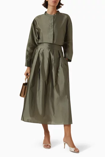 قميص بقصة فضفاضة أورجانزا