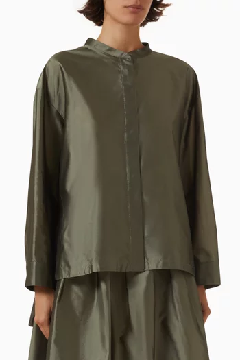 قميص بقصة فضفاضة أورجانزا