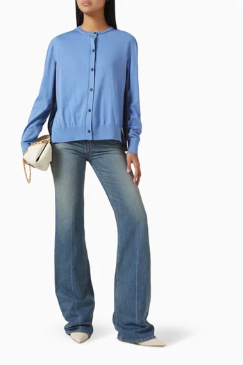 كارديغان بطبعة مزيج قطن