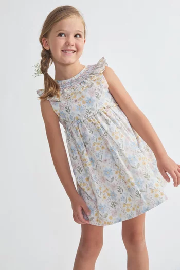 فستان بكشكش ونقشة