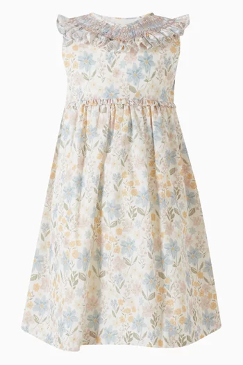 فستان بكشكش ونقشة