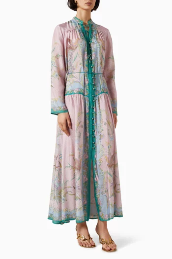 فستان إندرا بحزام حرير