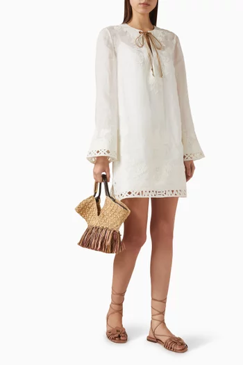 فستان إندرا بنمط تونيك مطرز