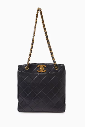 CC Chain Tote Bag in Quilted Leather