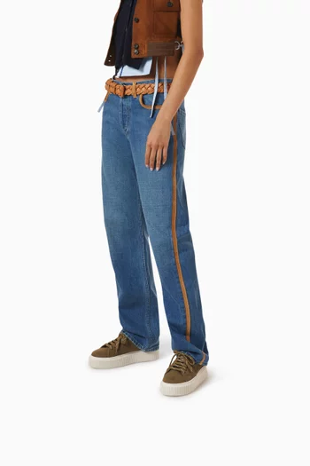 سنيكرز مفتوح من الخلف دينم