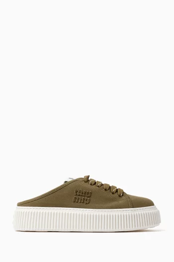 سنيكرز مفتوح من الخلف دينم