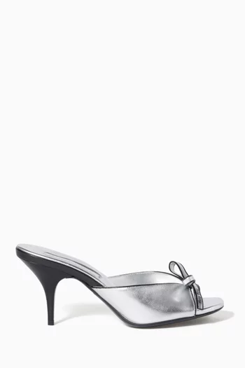 صندل بعقدة وكعب 75‏ مم جلد نابا لامع