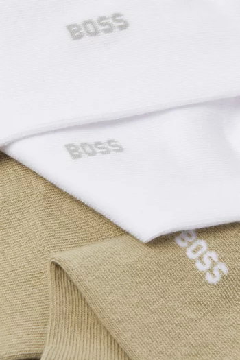 Logo Ankle-length Socks in Cotton-blend, Set of 2