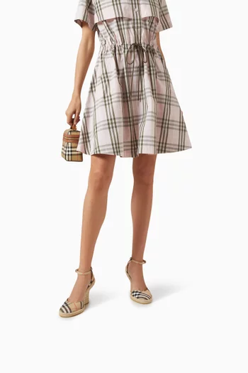 حذاء إسبادريل ميوز بكعب 90 مم ونقشة مربعات