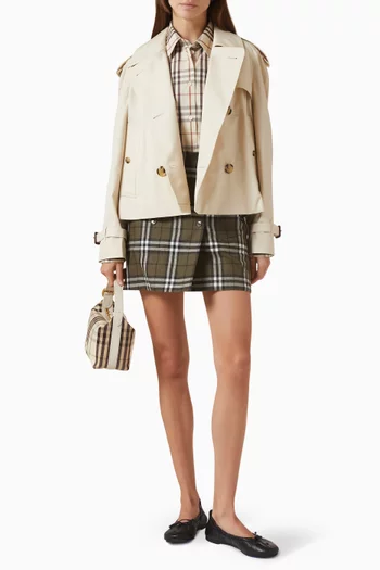 قميص إيما بنقشة مربعات قطن