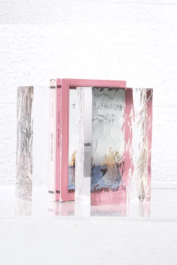 Crushed Ice Bookends, Set of 2