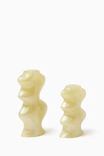 Lia Wavy Candle Holders, Set of 2