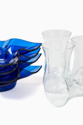 Teacup & Saucer in Acrylic, Set of 4