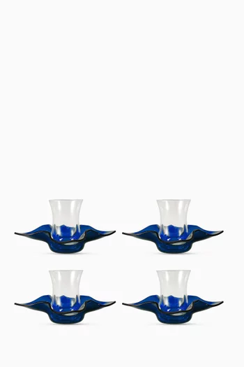 Teacup & Saucer in Acrylic, Set of 4