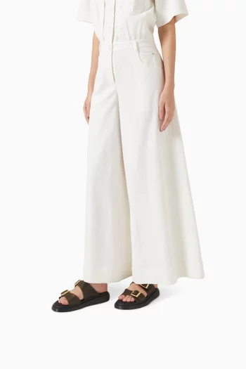 Josef Slide Sandals in Leather