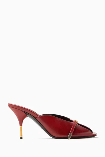 حذاء مفتوح نيكس بكعب 80 مم جلد