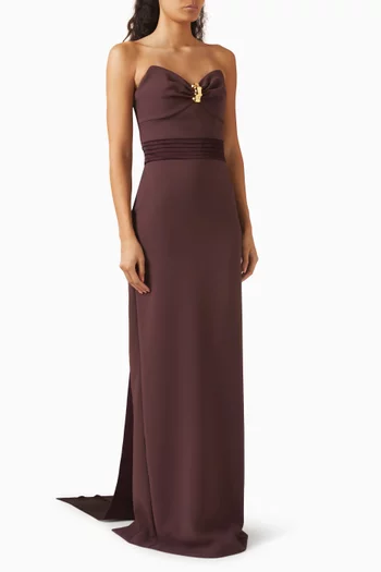 فستان سهرة مورينا بلا حمالات اليزابيتا فرانكي × برونوفياس