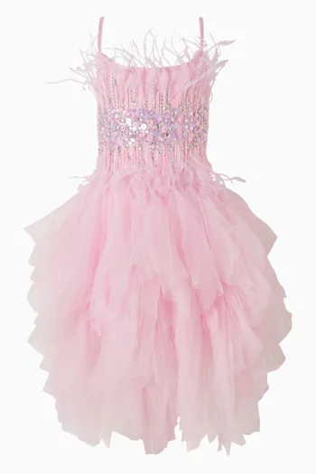 tutu formal dresses Cute Ball Gown Tutu Light Blue Long Prom Dresses AB091904 – Anniebride main image 0